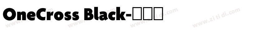 OneCross Black字体转换